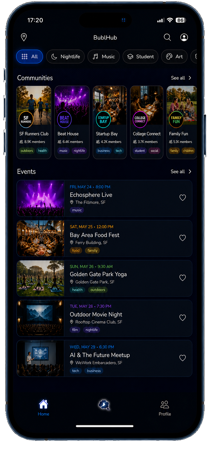 BublHub mobile app preview